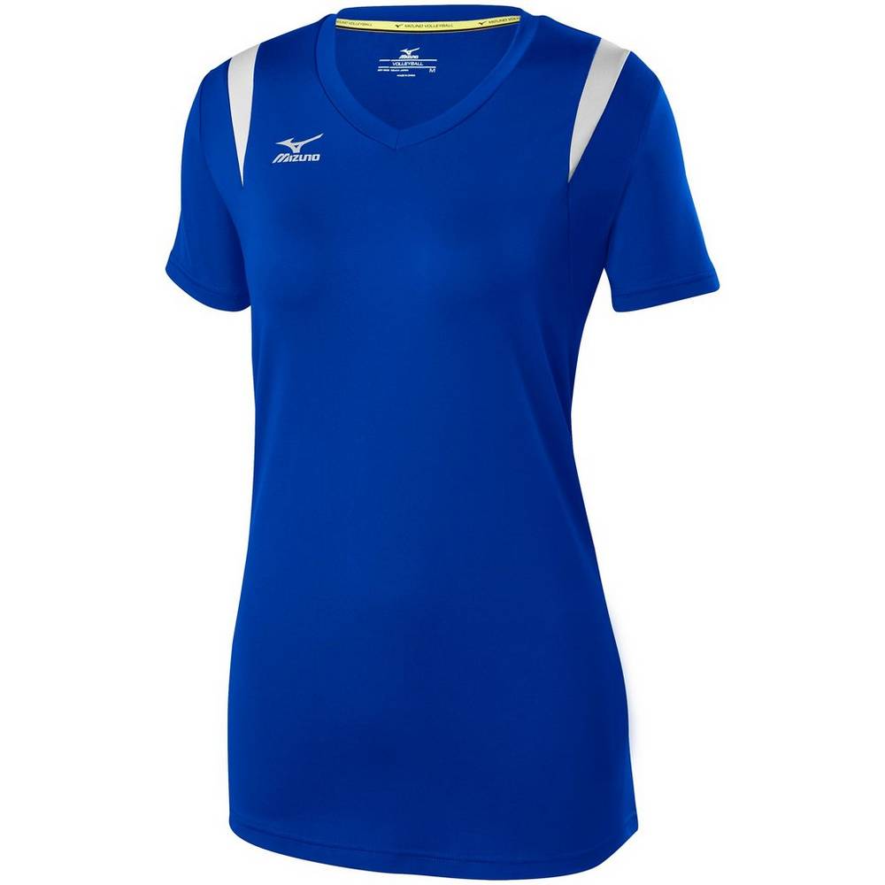 Mizuno Women's Balboa 5.0 Long Sleeve Volleyball Jersey Royal/Silver (440646-RVD)